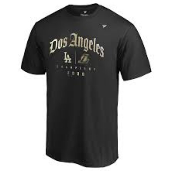 FANATICS Los Angeles Branded 2020 Dual City Champions Dos Angeles Shirt -large - Picture 1 of 8